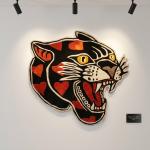 Wild Ember Rug – Black Panther with Red & Gold Accents Rugs